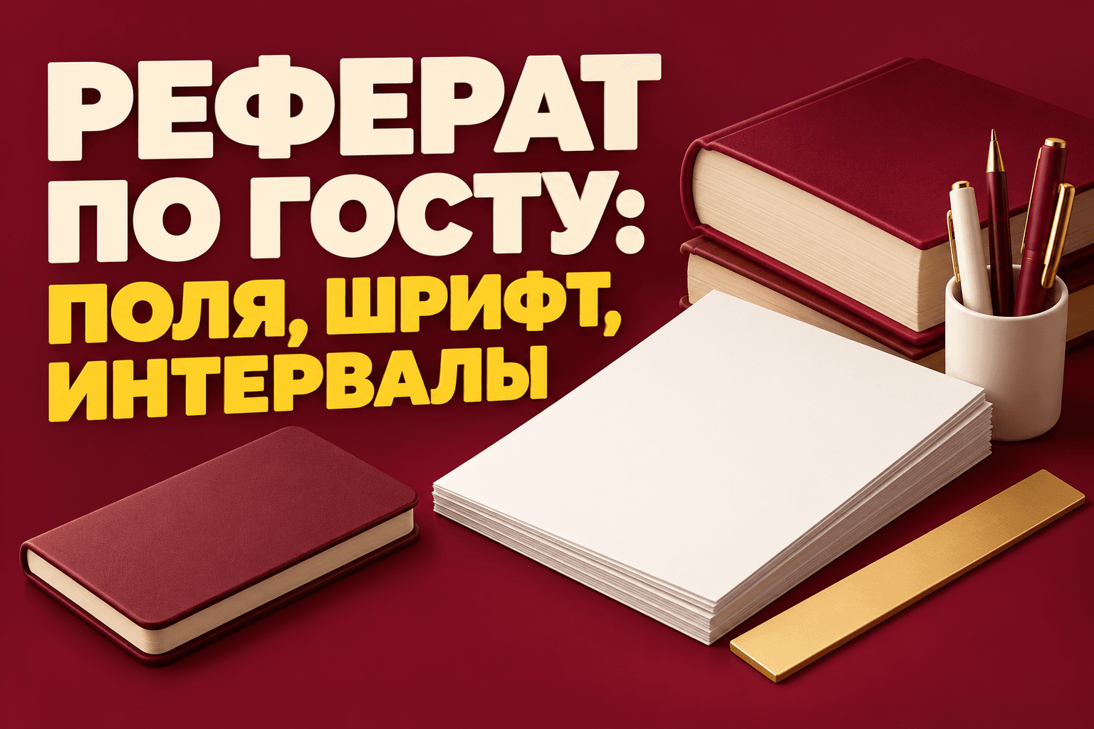 Оформление реферата по ГОСТу: поля, шрифт и интервалы