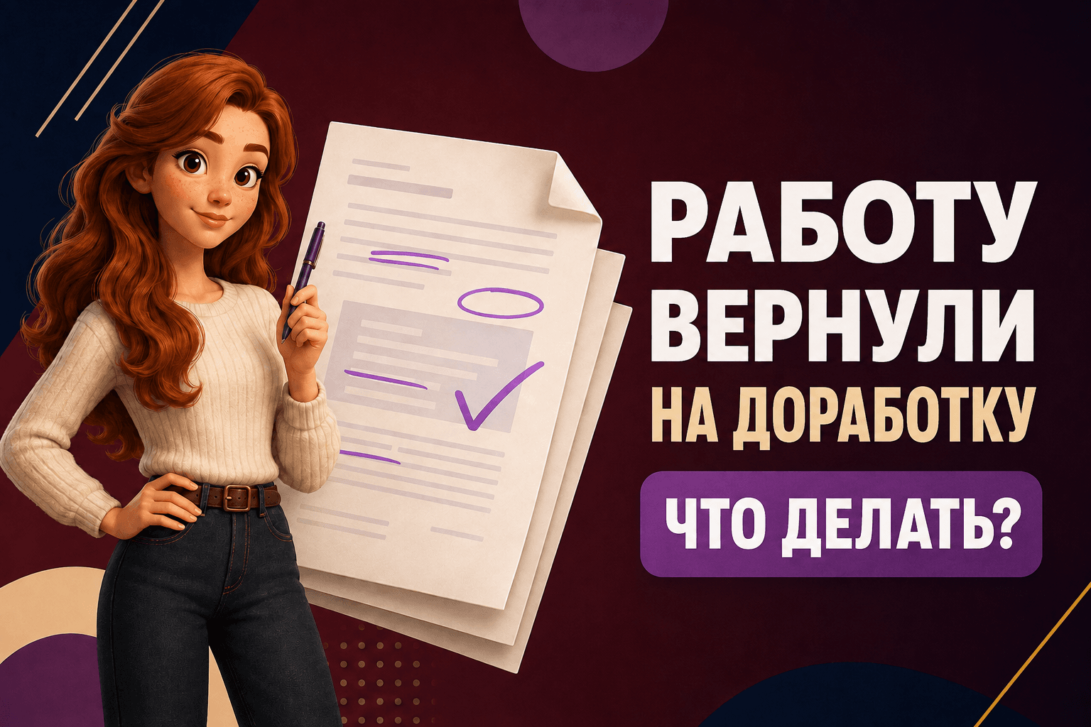 Что делать, если дипломную или курсовую отправили на доработку